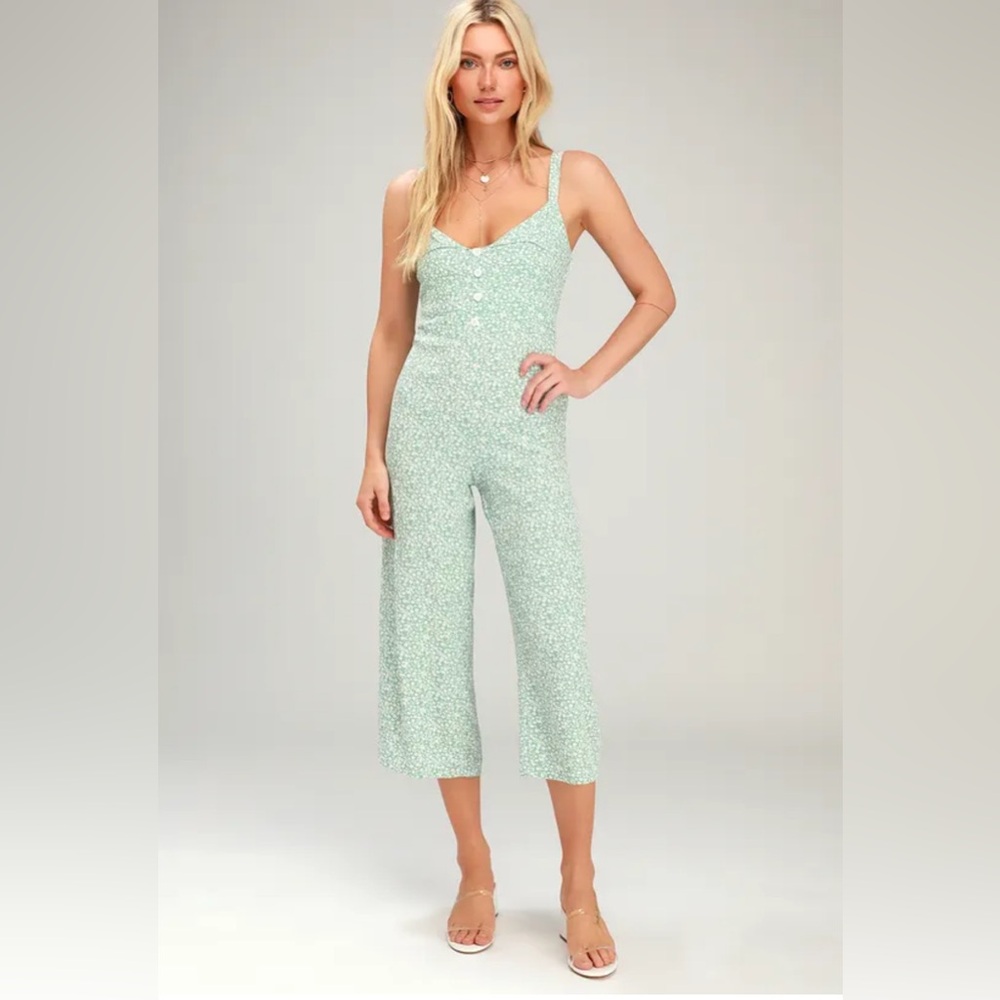 Faithfull the Brand River Jumpsuit Kaia Floral-Seafoam